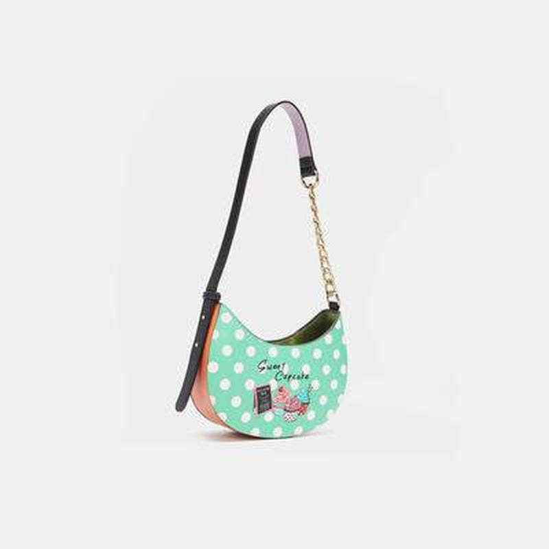 Nicole Lee USA Polka Dot Shoulder Bag in Vegan Leather