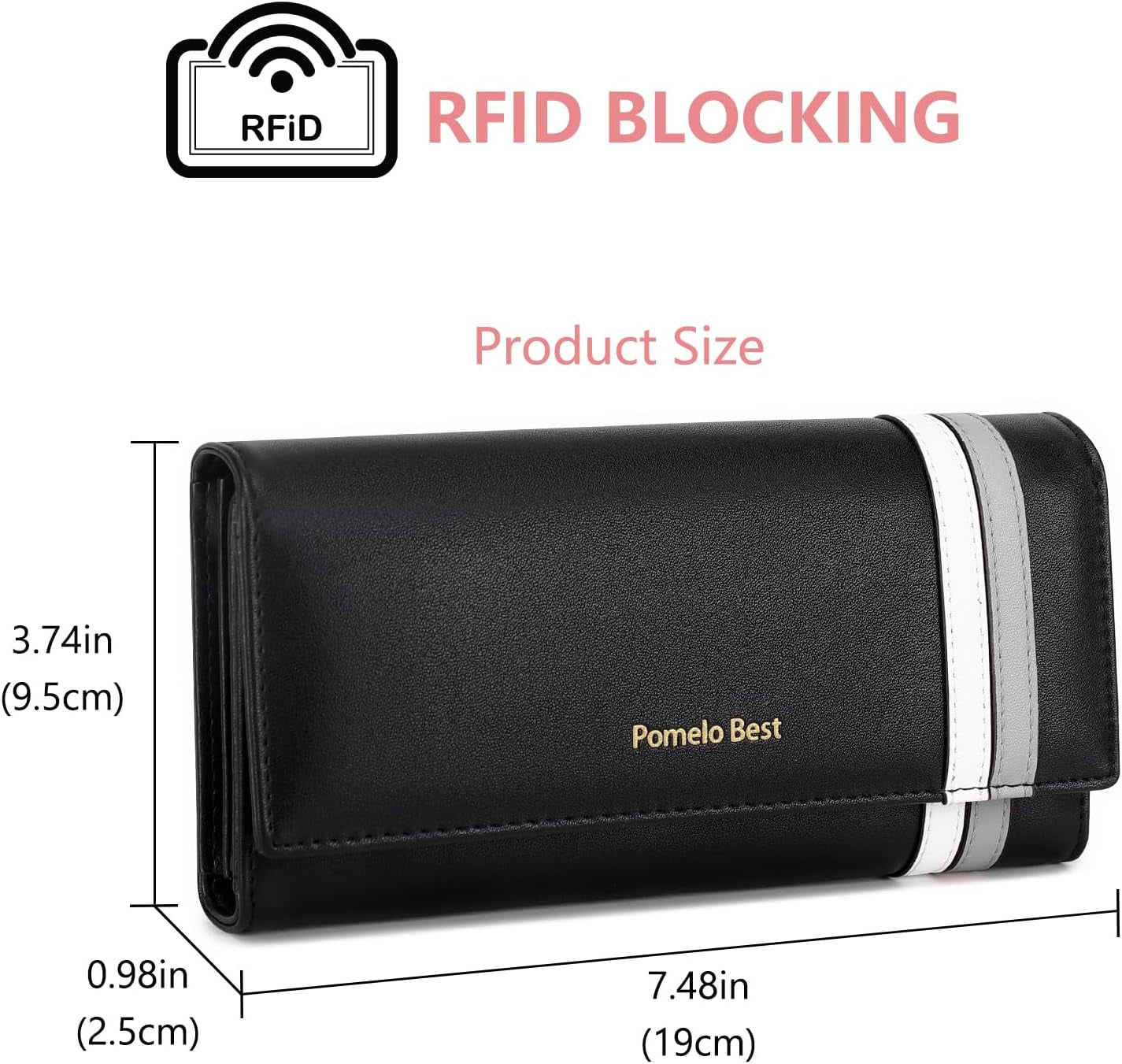 Vegan Leather Slim Wallet Damen with RFID