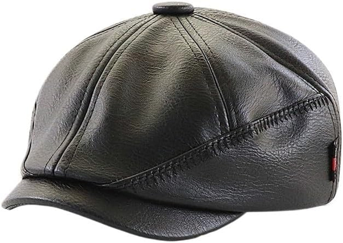 Vegan PU Leather Retro Hat Unisex