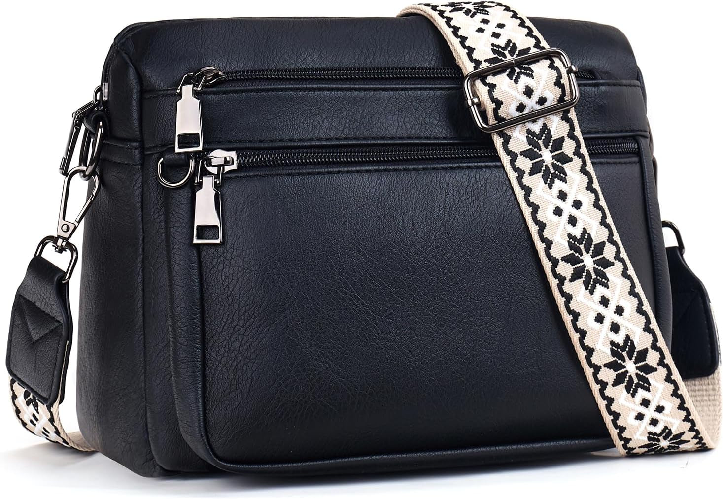 Vegan Leather Trendy Crossbody Bag Damen