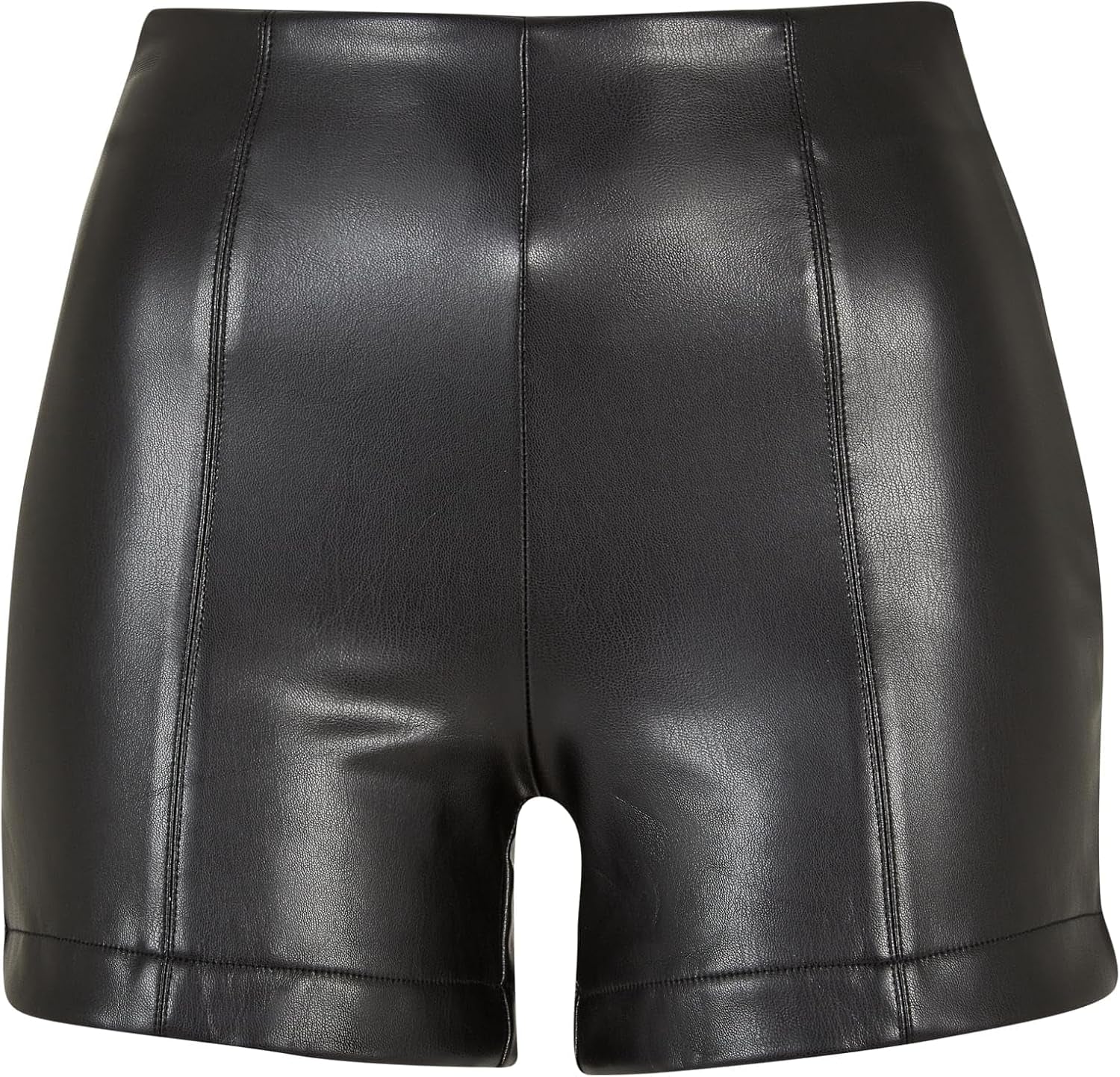 Vegan Synthetic Leather Shorts Women