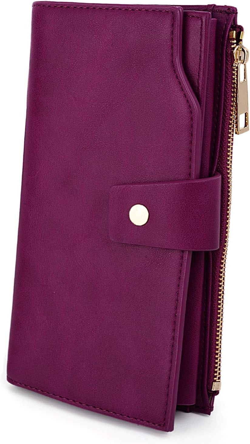 Vegan Leather RFID Wallet Damen Large Capacity
