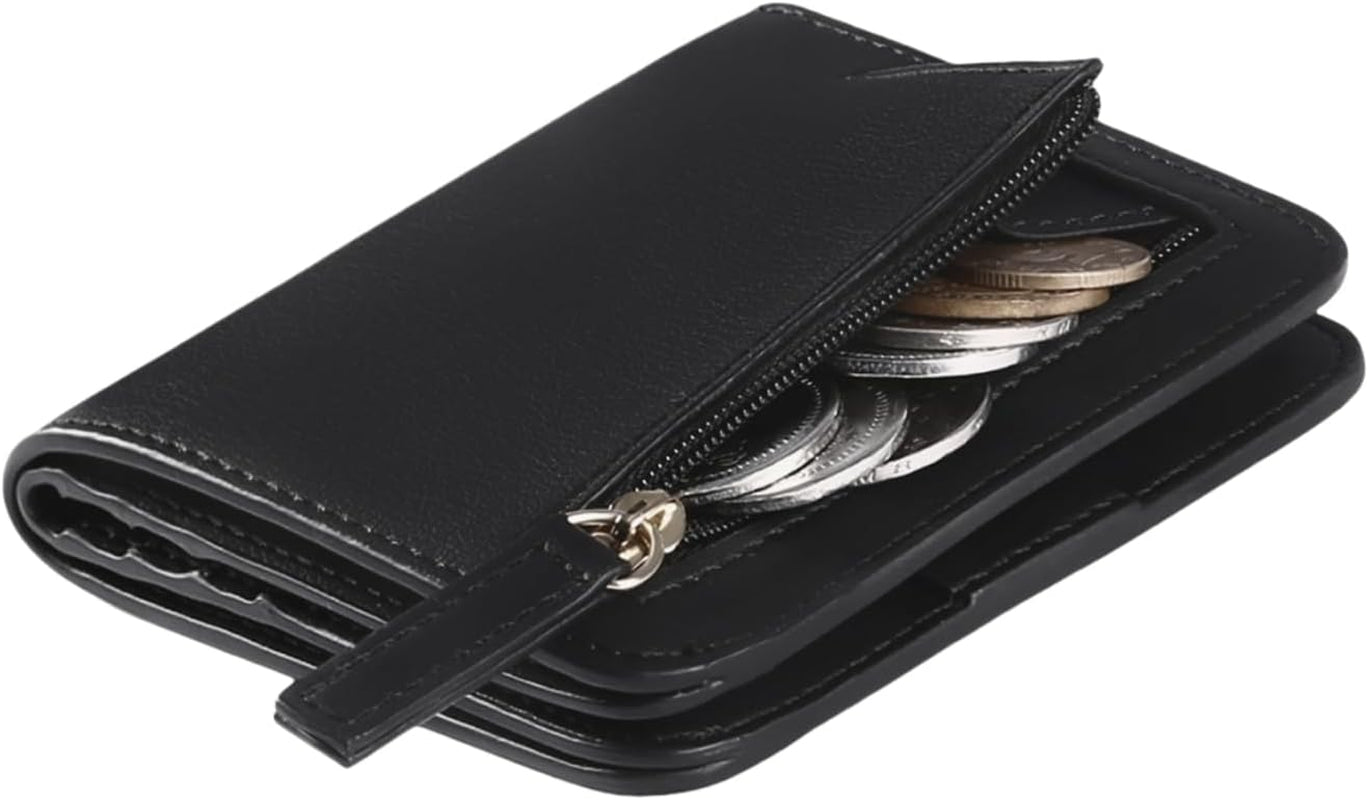 Vegan PU Leather Mini Wallet Damen with RFID