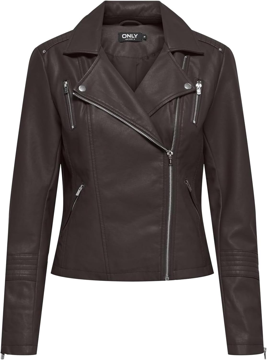 Vegan Faux Leather Jacket Damen ONLGEMMA