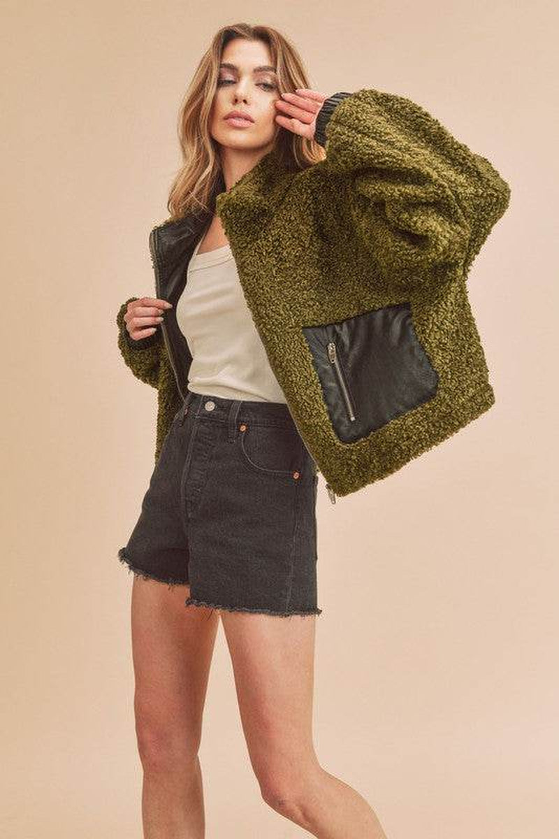 Penny Vegan Sherpa Outerwear