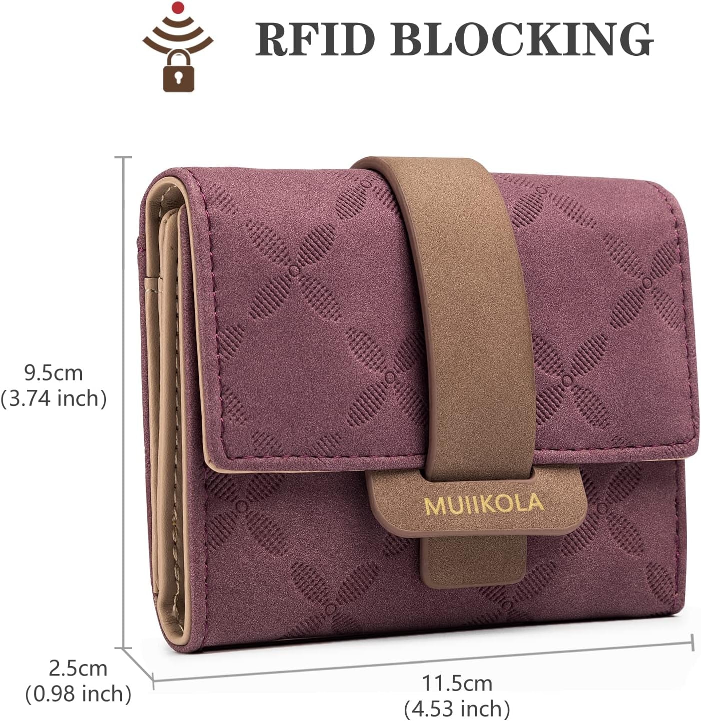 Vegan Leather Mini Wallet Damen with RFID