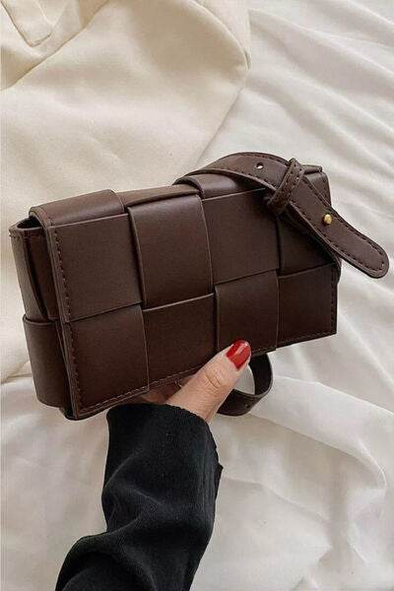 Zenana Woven Crossbody Bag in Vegan Leather