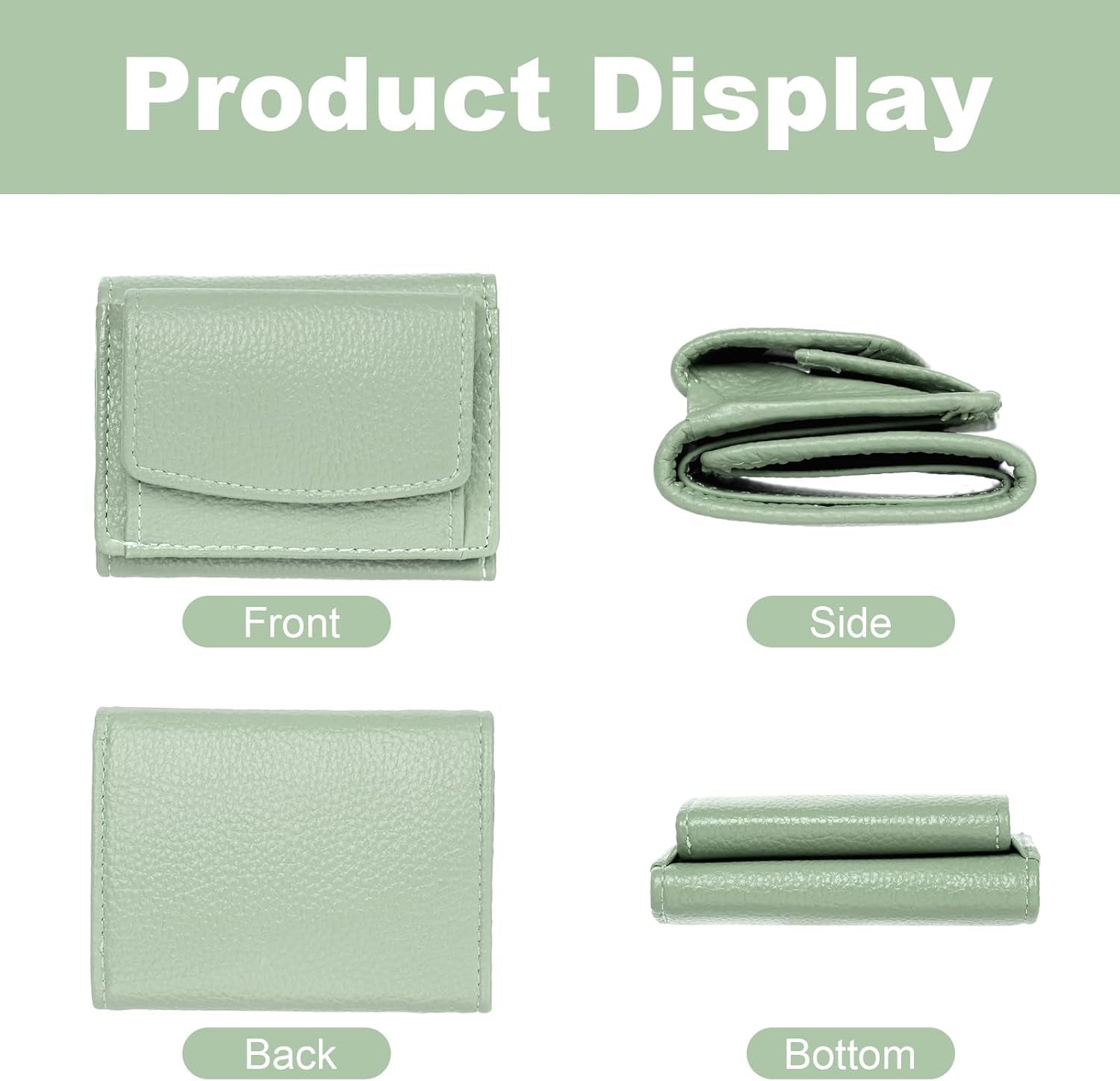 Vegan PU Leather Mini Wallet Damen with RFID