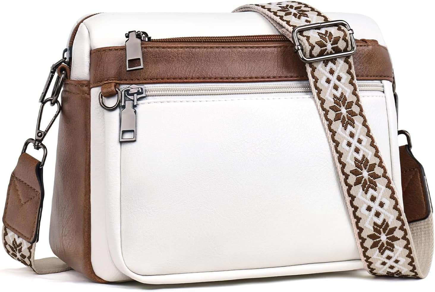 Vegan Leather Trendy Crossbody Bag Damen