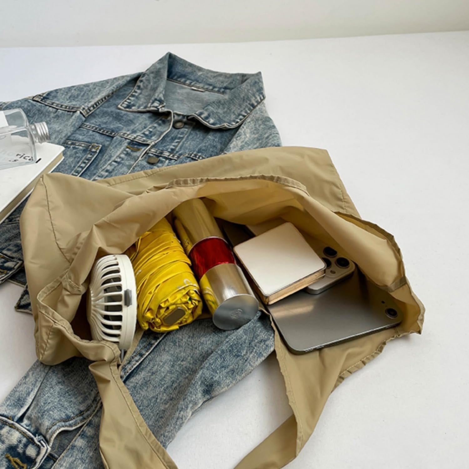 Vegan Leather Keychain Tote Bag Compact