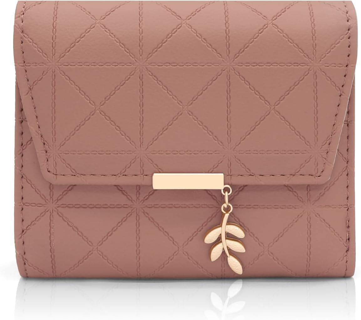 Vegan Leather Mini Wallet Damen with Coin & Card Slots