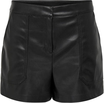Vegan Faux Leather Shorts Women