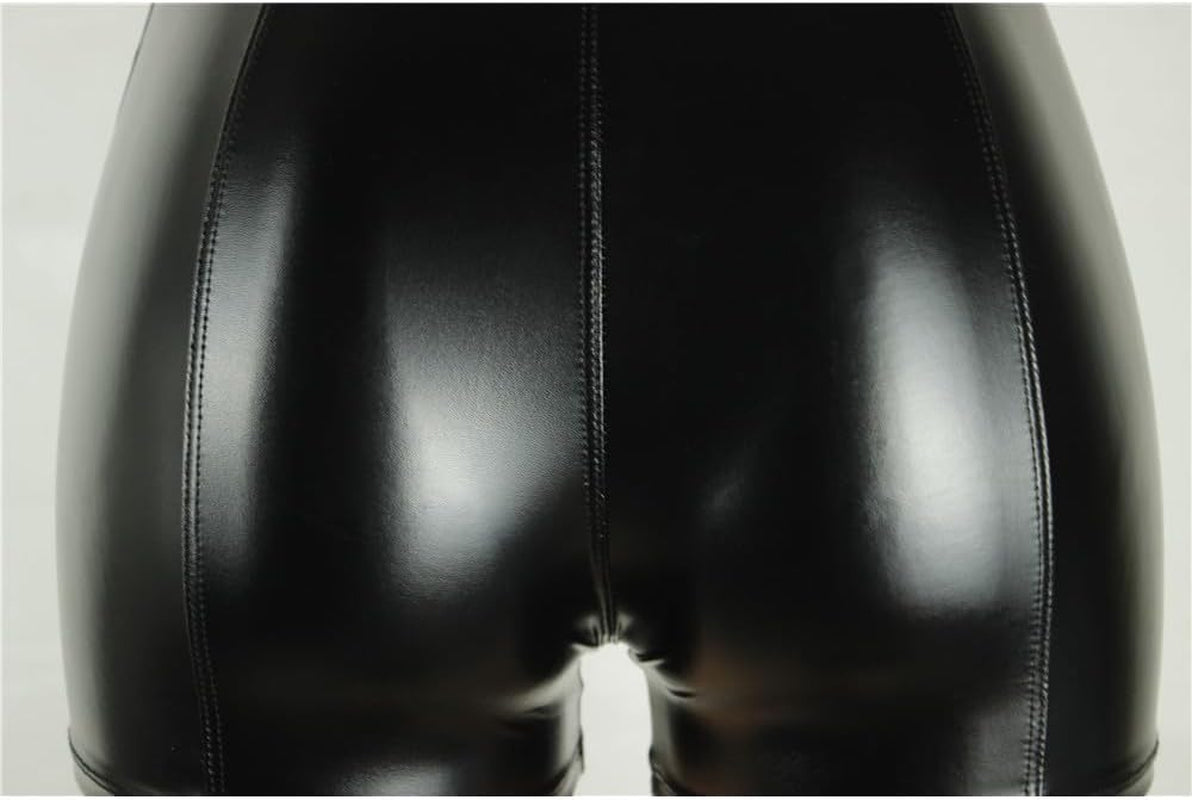Vegan PU Leather High Waist Sexy Shorts Women