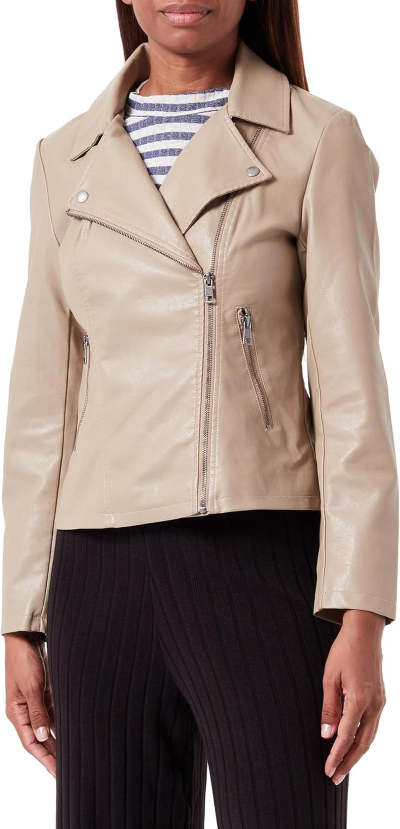 Vegan Faux Leather Jacket Damen ONLGEMMA