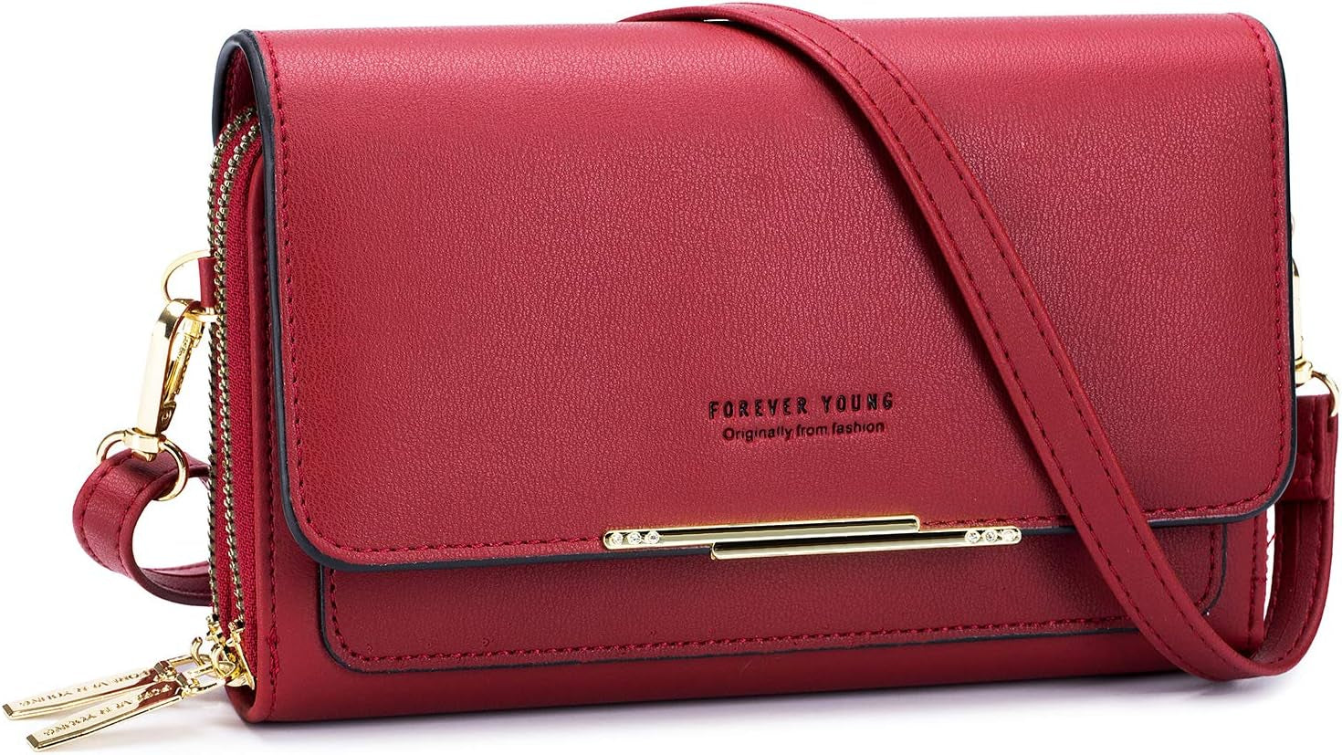 Vegan PU Leather Small Crossbody Bag Damen