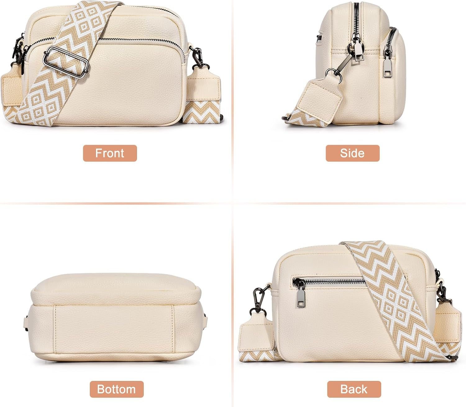 Vegan PU Leather Small Crossbody Bag Women