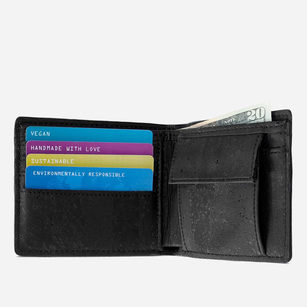 Cork Wallet Featuring Coin Compartment