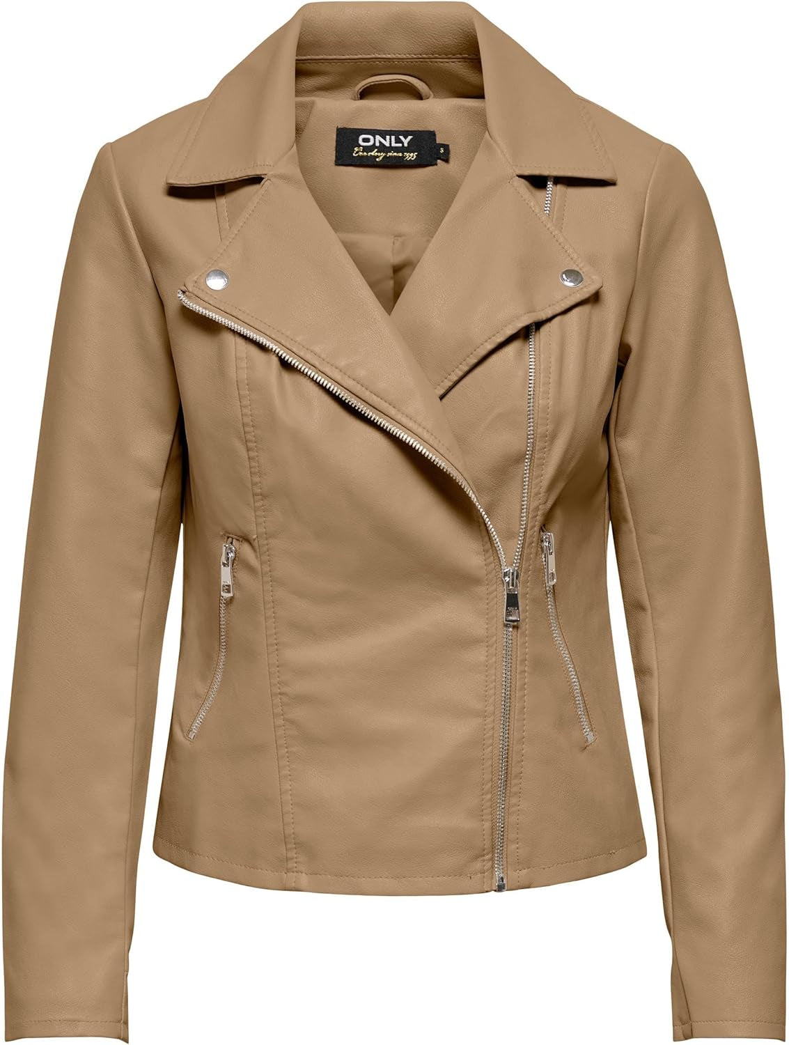 Vegan Faux Leather Jacket Damen ONLGEMMA