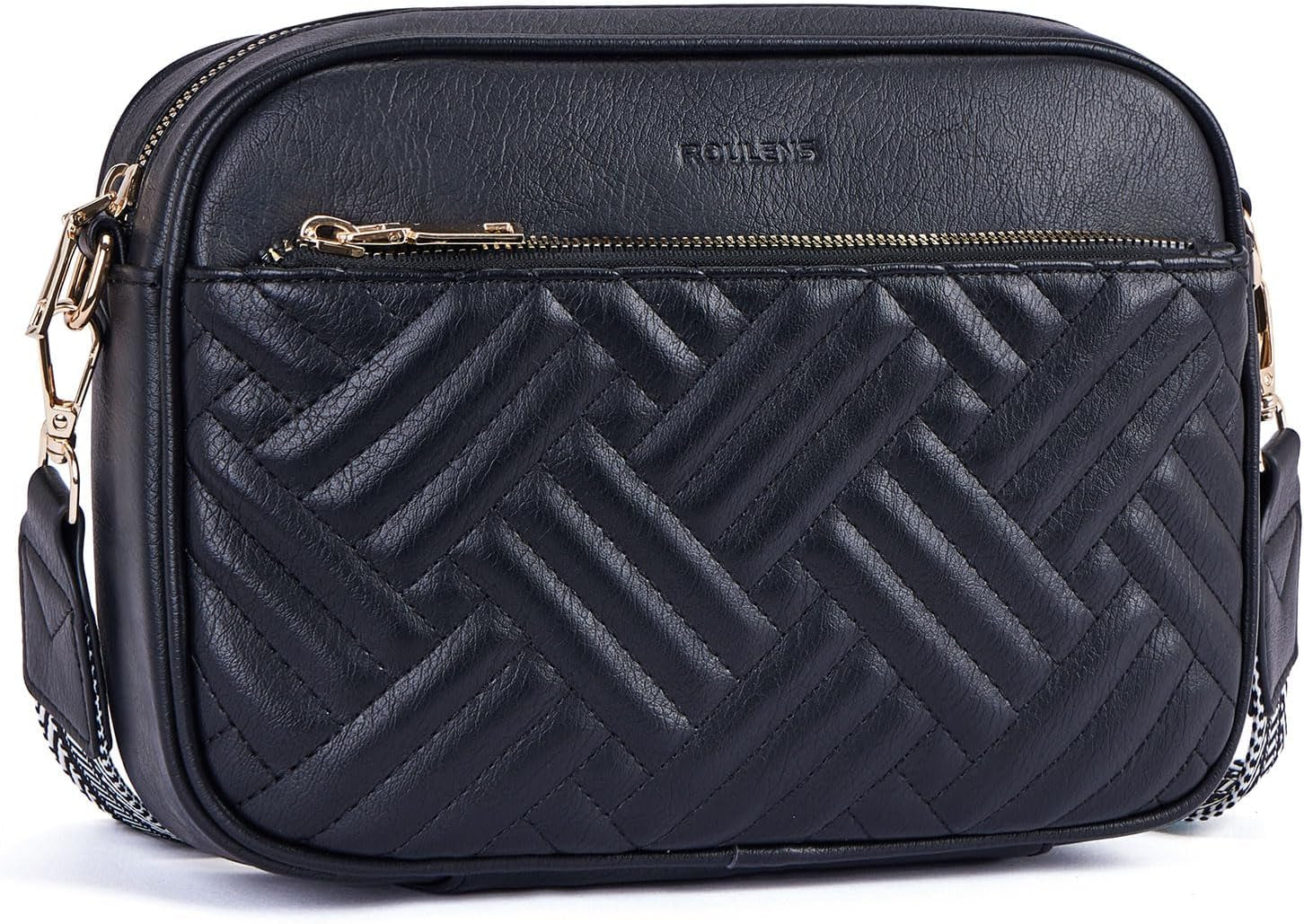 Vegan Leather Quilted Crossbody Bag Damen