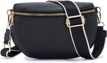 Roulens Kleine Damen Umhängetaschen,Elegant Bauchtasche Damen,Umhängetasche Aus Veganes Leder,Crossbody Bag Damen,Rfid Blockierung Kartenschlitz Brusttasche Mit Verstellbar Abnehmbar Breiter Gurt