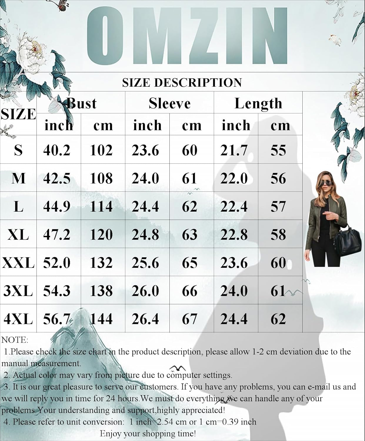 Vegan PU Leather Biker Jacket Damen OMZIN