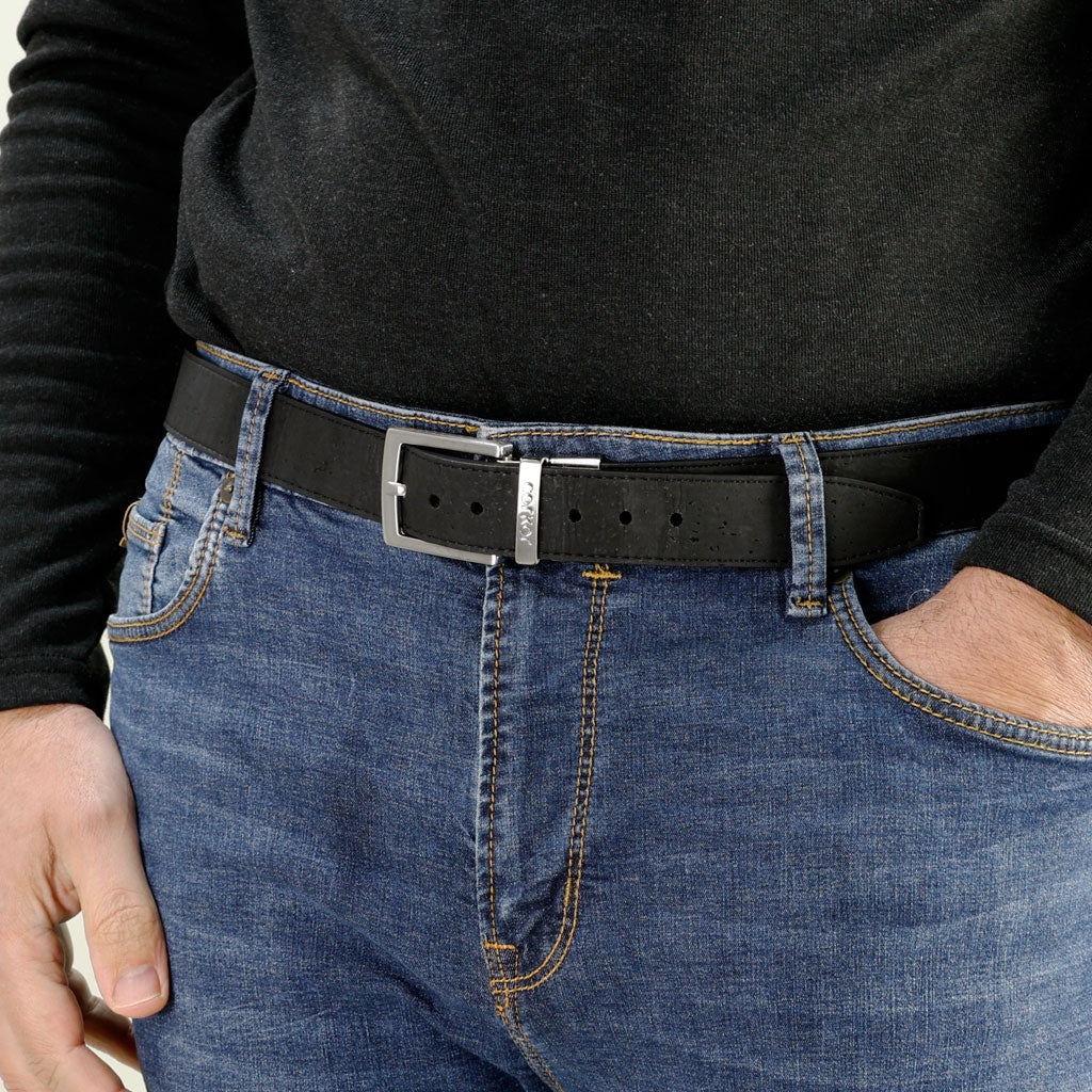 Stylish Reversible 30mm Cork Belt - Versatile and Eco-Friendly!
