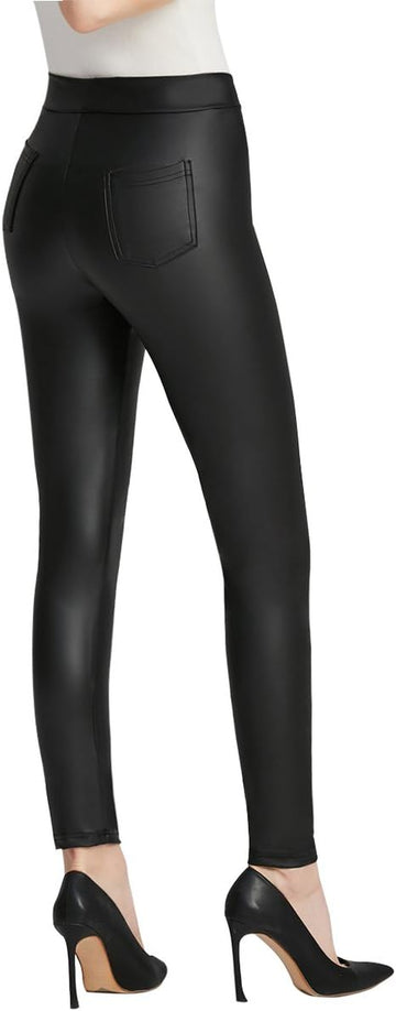 Vegan PU Leather Skinny Leggings Women