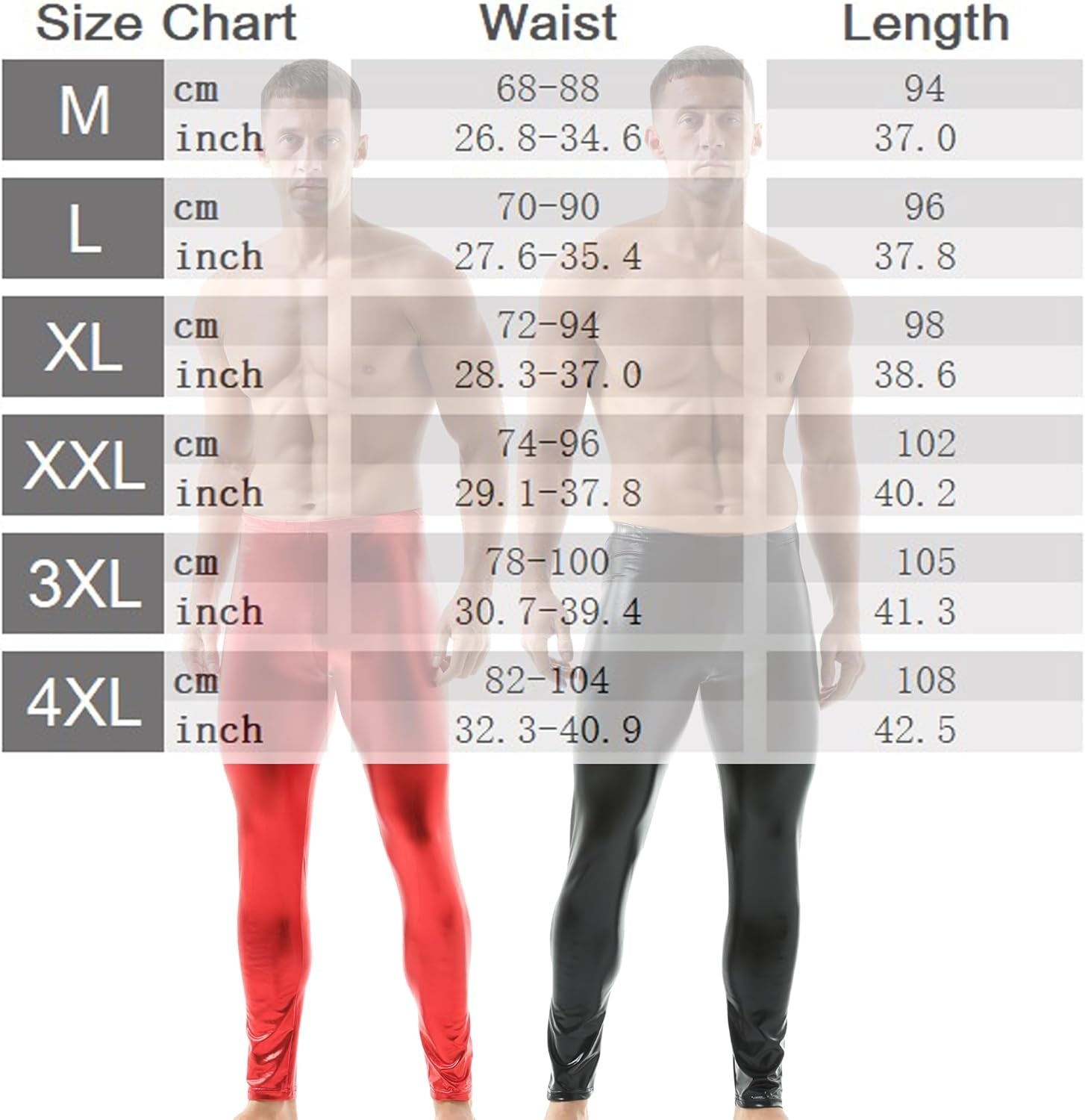 Vegan PU Leather Skinny Pants Men