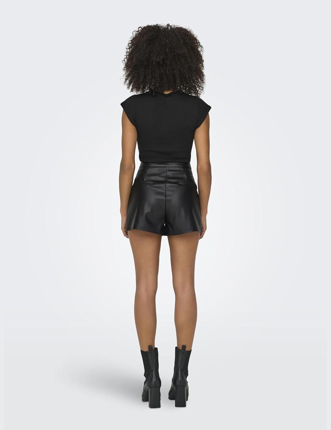 Vegan Faux Leather Shorts Women