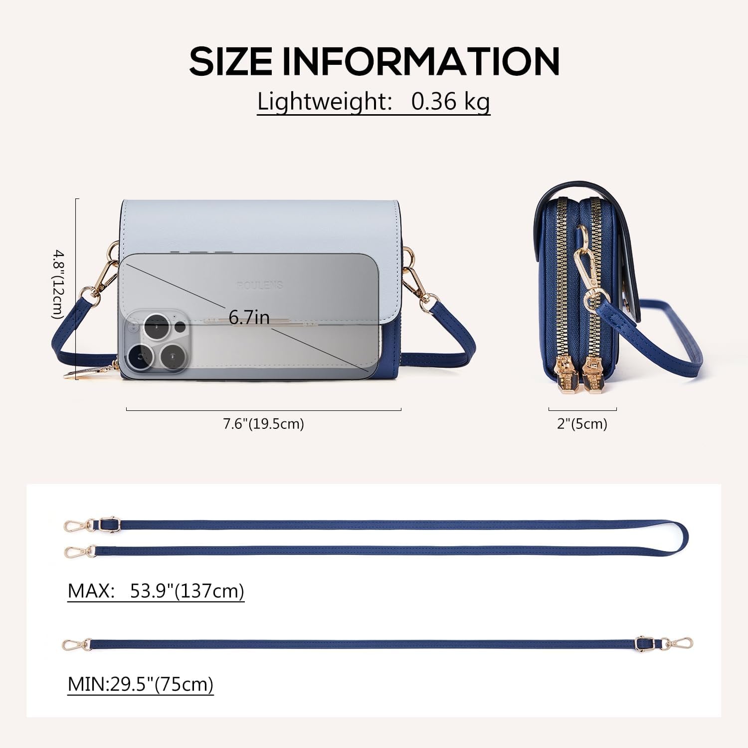 Vegan PU Leather Small Crossbody Bag Damen