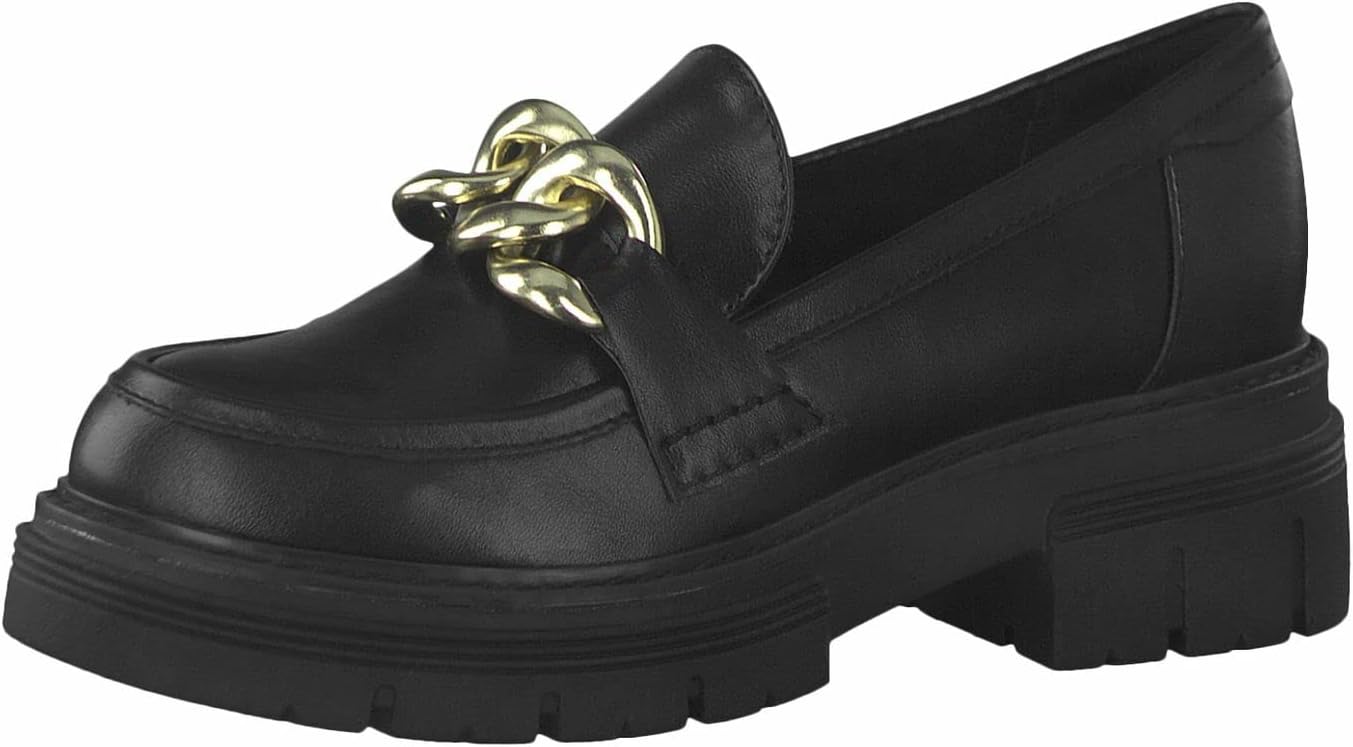 Vegan Loafers with Block Heel Women Marco Tozzi