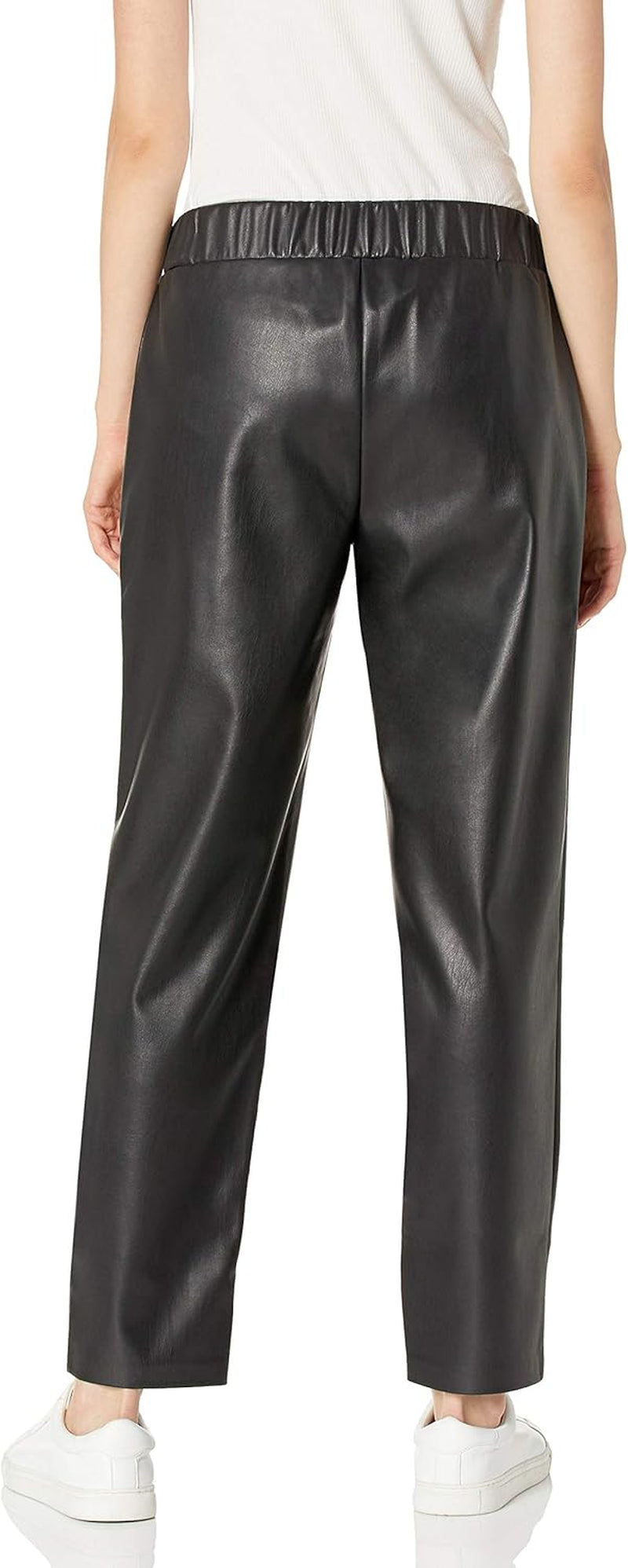 Vegan PU Leather Pull-On Joggers Women