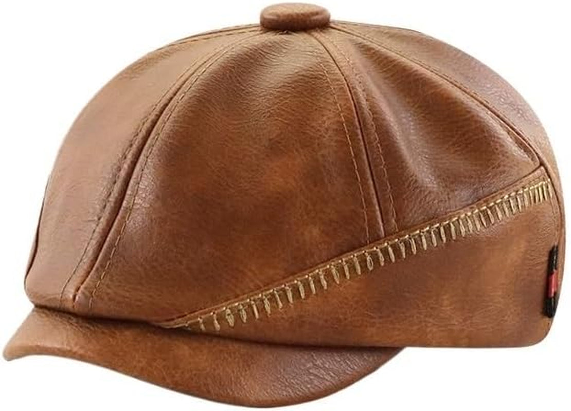 Vegan PU Leather Retro Hat Unisex