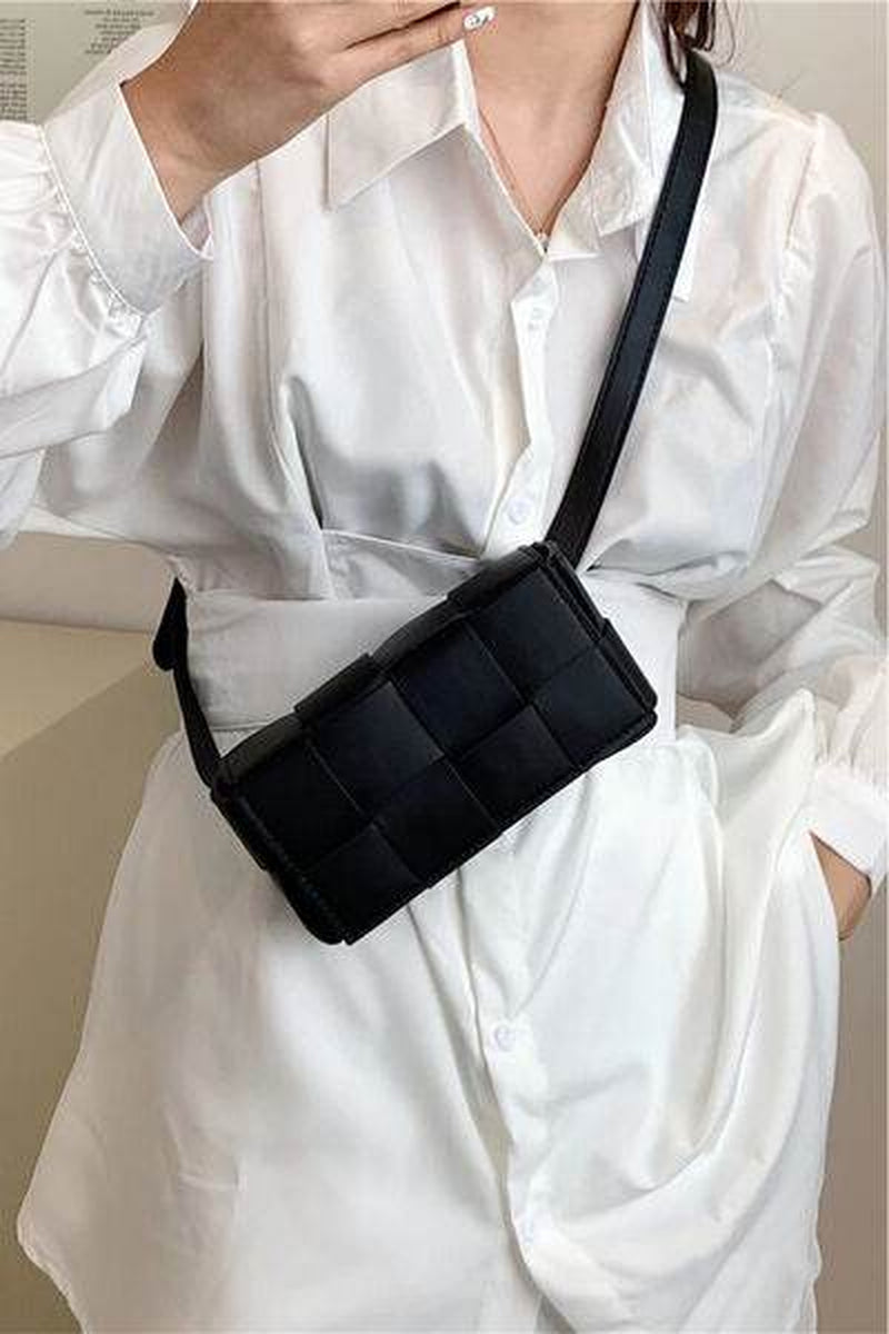 Zenana Woven Crossbody Bag in Vegan Leather