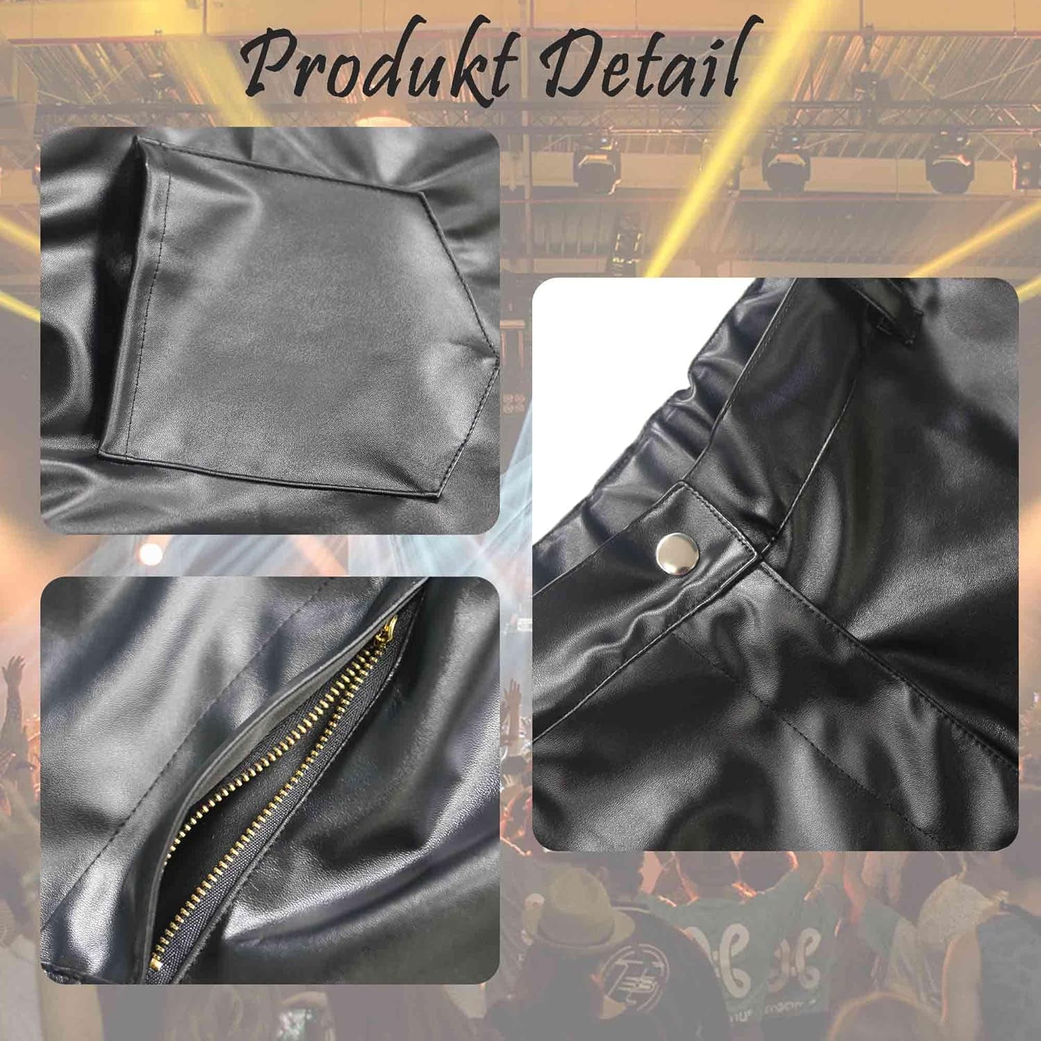 Vegan PU Leather Men’s Hot Shorts