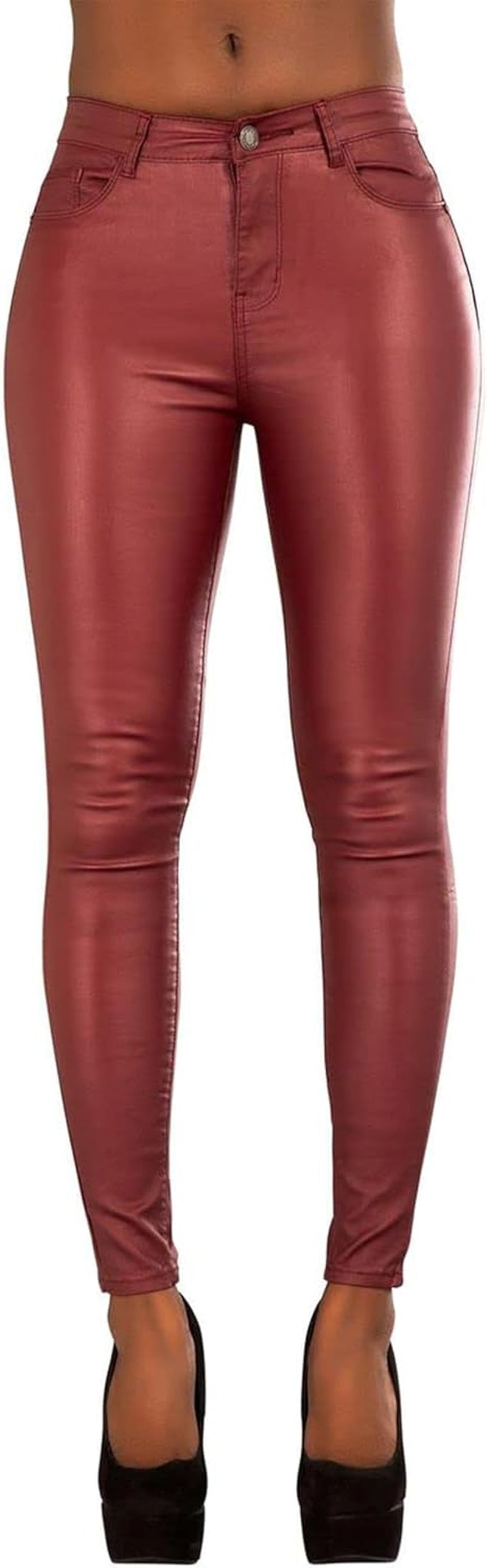 Vegan PU Leather Pants Women