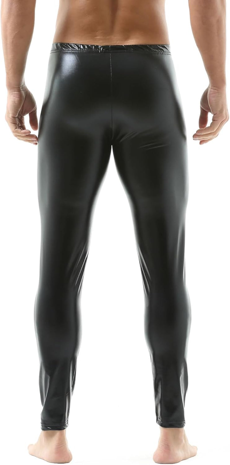 Vegan PU Leather Skinny Pants Men