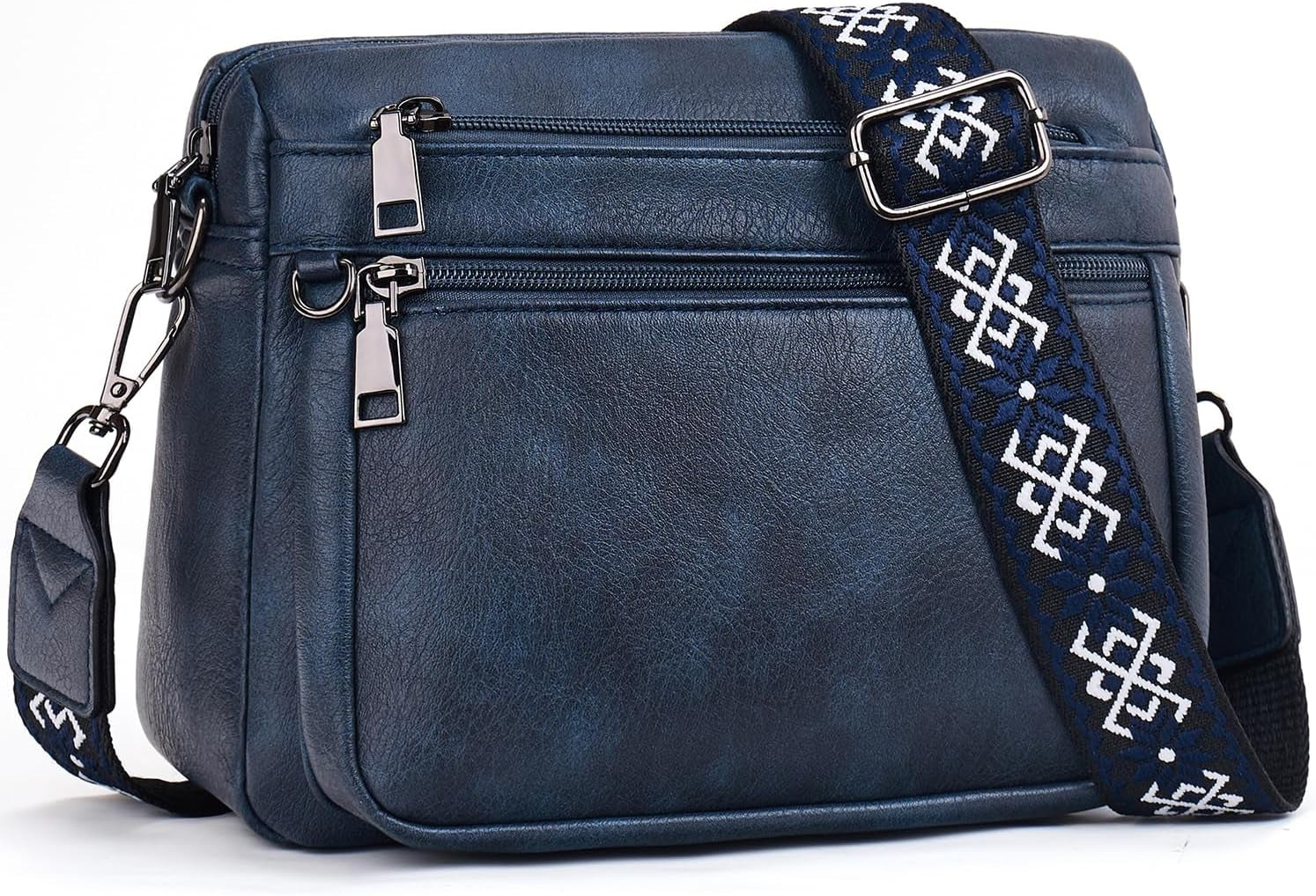 Vegan Leather Trendy Crossbody Bag Damen