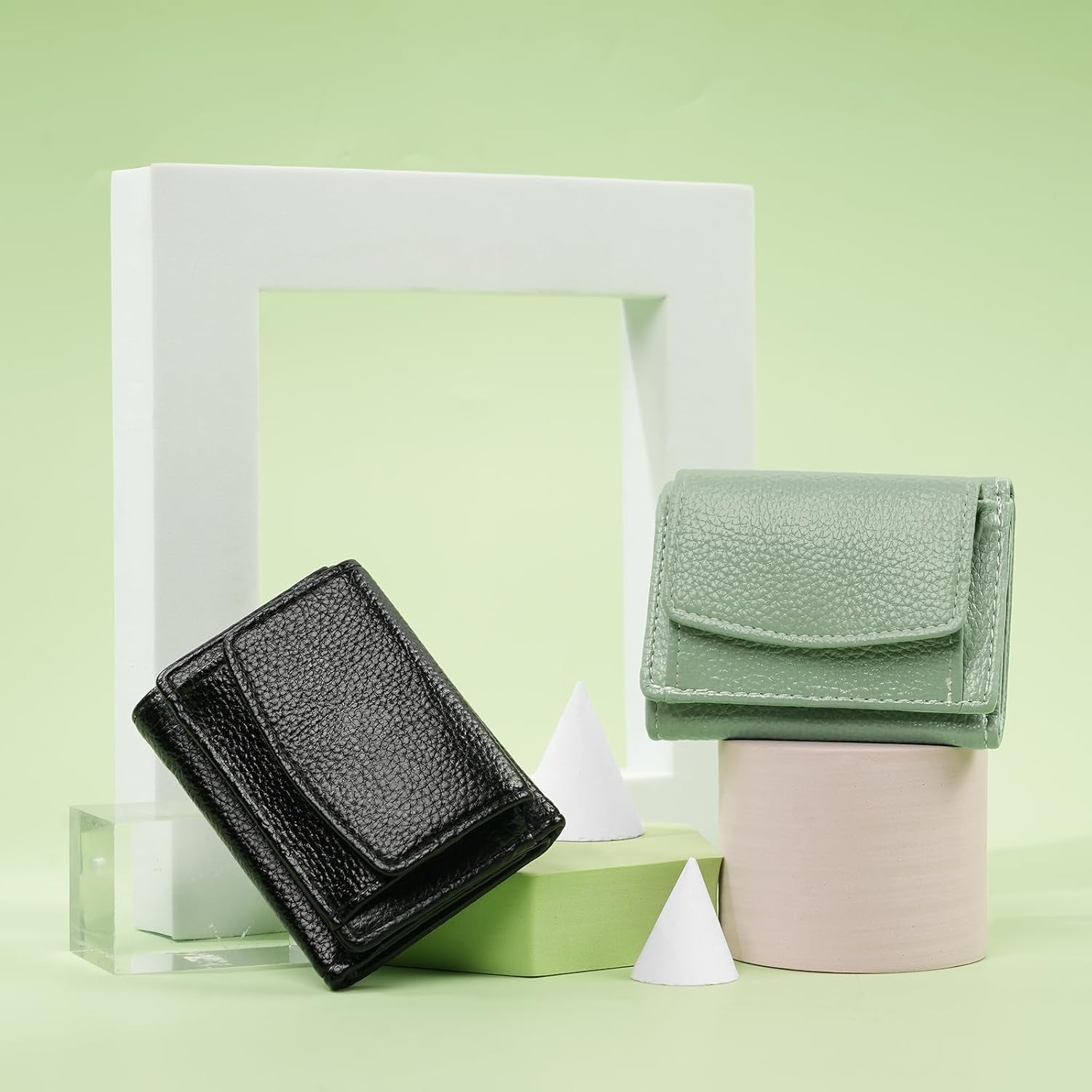 Vegan PU Leather Mini Wallet Damen with RFID
