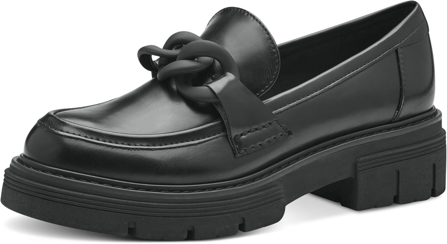 Vegan Loafers with Block Heel Women Marco Tozzi