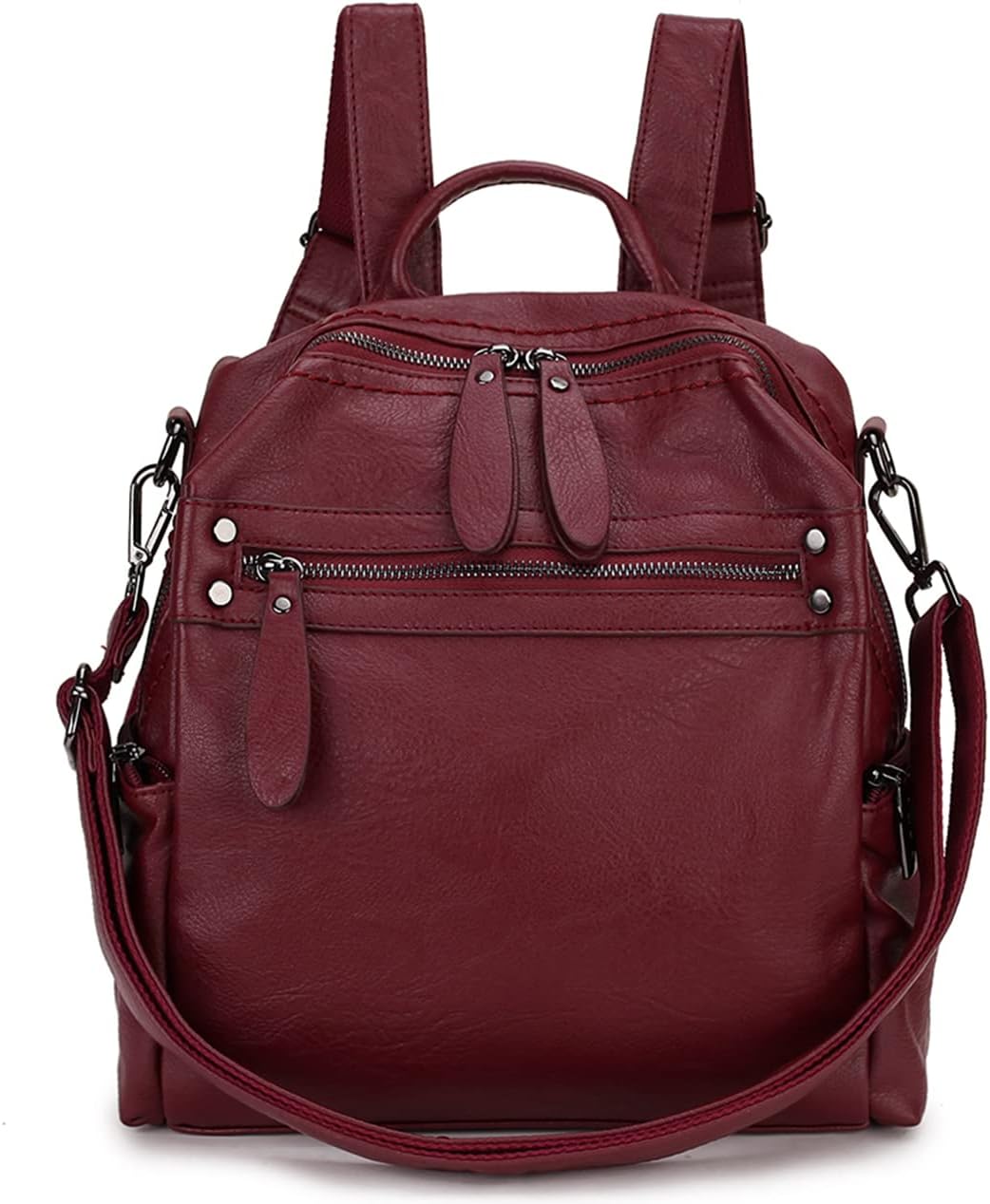 Vegan PU Leather Small Backpack Women