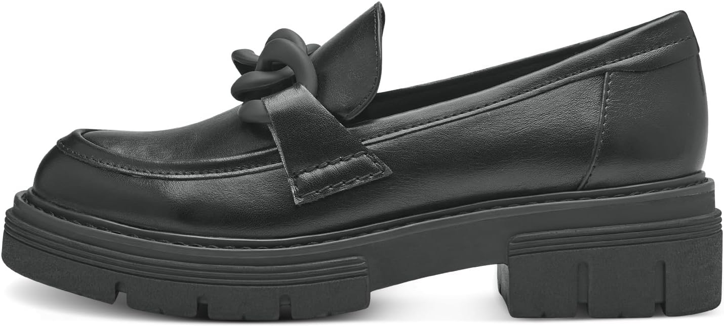 Vegan Loafers with Block Heel Women Marco Tozzi