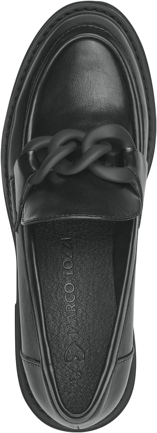 Vegan Loafers with Block Heel Women Marco Tozzi