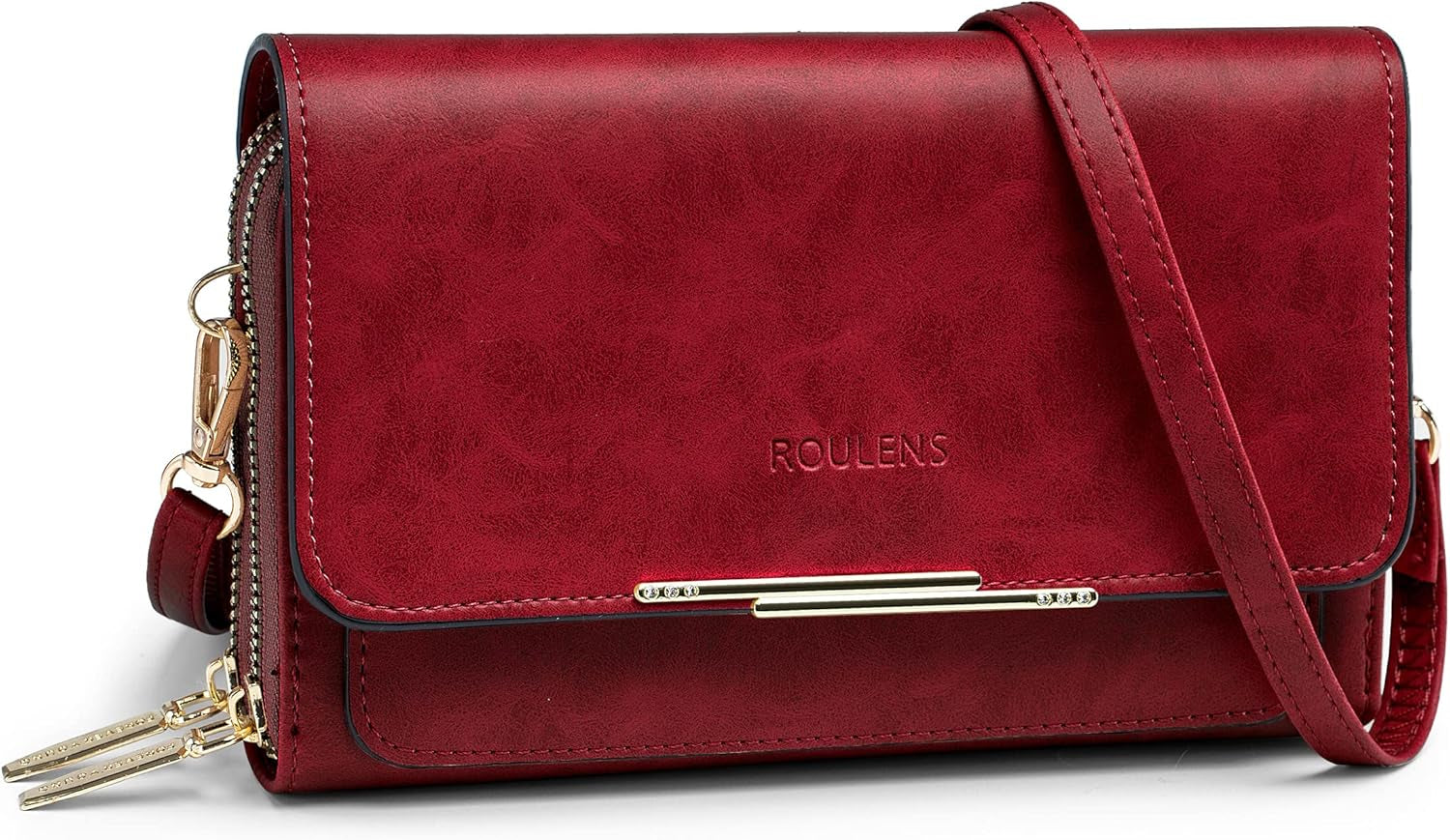 Vegan PU Leather Small Crossbody Bag Damen