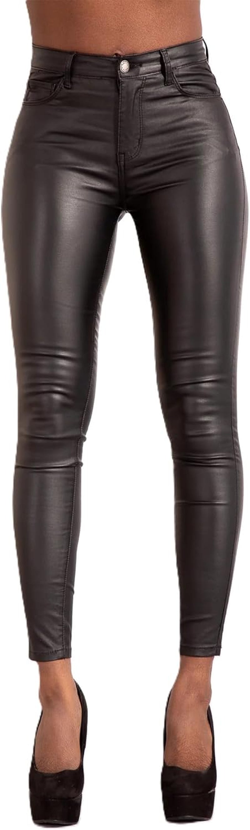 Vegan PU Leather Pants Women