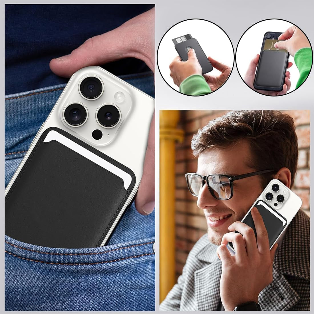 Vegan Leather Magnetic Wallet with RFID Protection