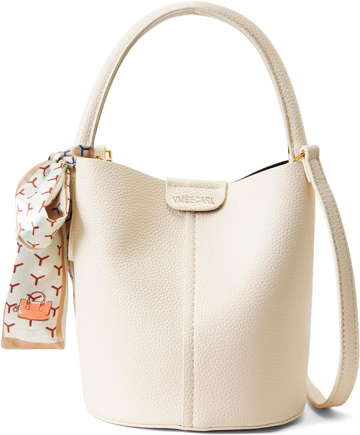 Vegan Leather Small Bucket Bag Women