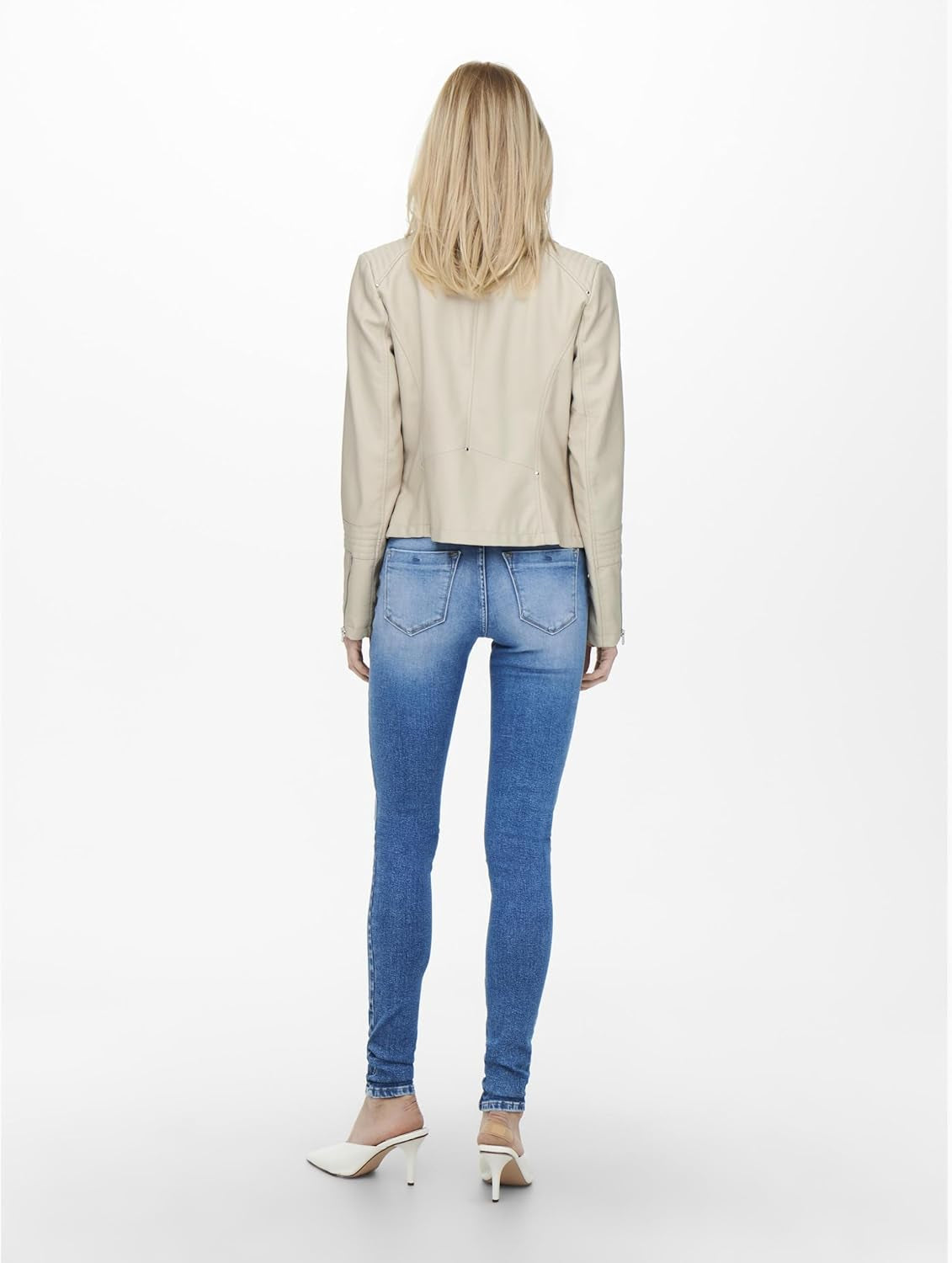 Vegan Faux Leather Jacket Damen ONLGEMMA