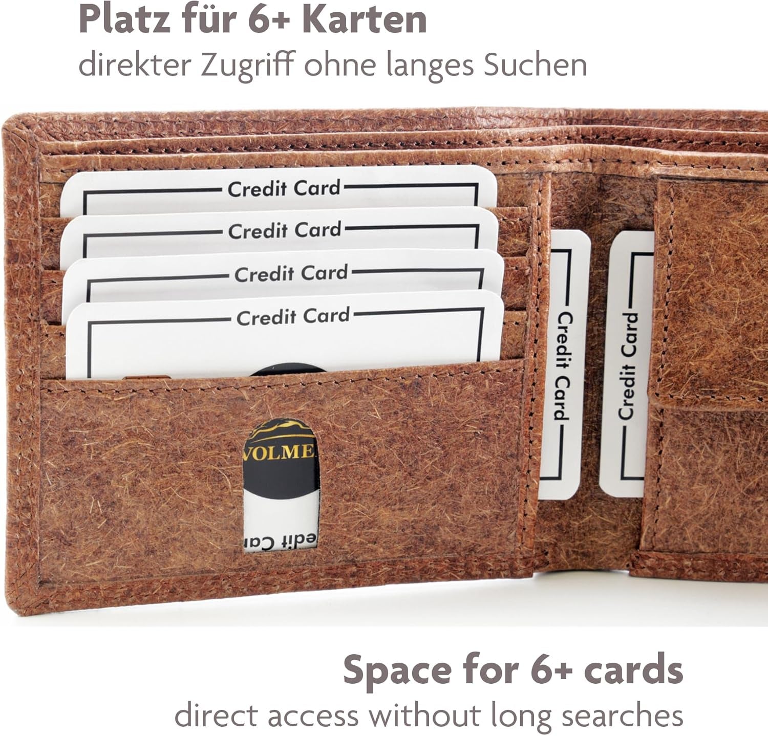 Vegan Coconut Leather Wallet Herren with RFID – Jakarta