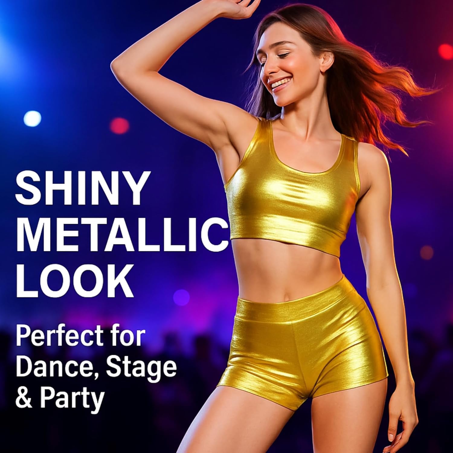 Vegan PU Leather High Waist Shorts Women